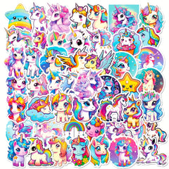 50pcs Unicorn Graffiti Stickers for Laptop Water Bottle Luggage Helmet