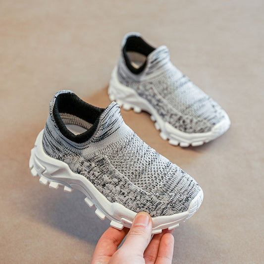 Boys Casual Knit Sneakers Lightweight Running Shoes