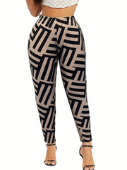 Vintage Sporty Stretchy Leggings Women's Clothing
