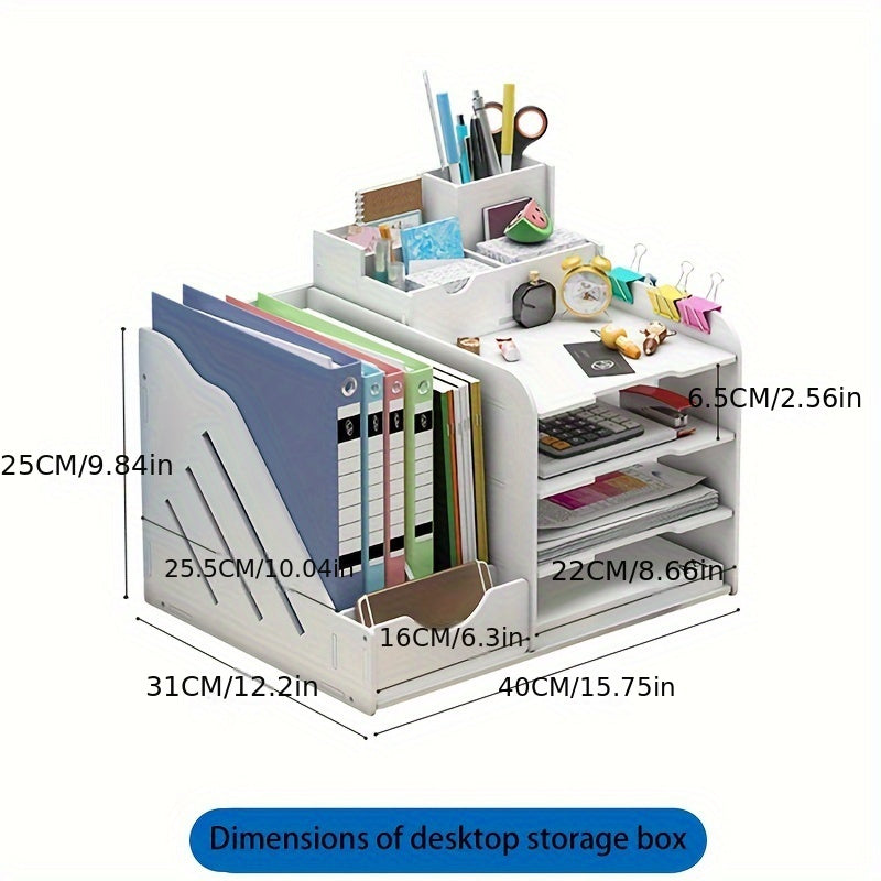 Desktop Organizer Storage Shelf for Office Supplies