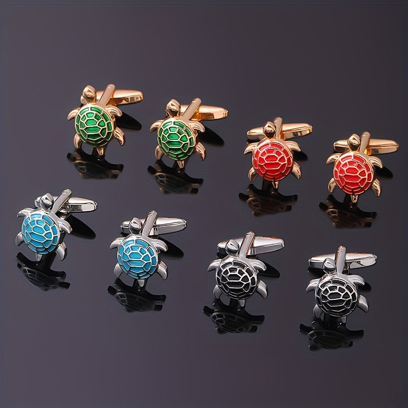 Colorful Turtle Cufflinks For Preppy Gift