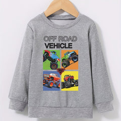 Boys Off-Road Vehicles Print Pullover Sweatshirt