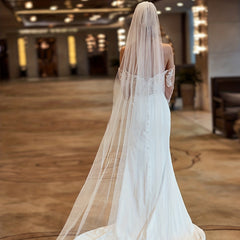 Baroque Cathedral Wedding Veil with Comb