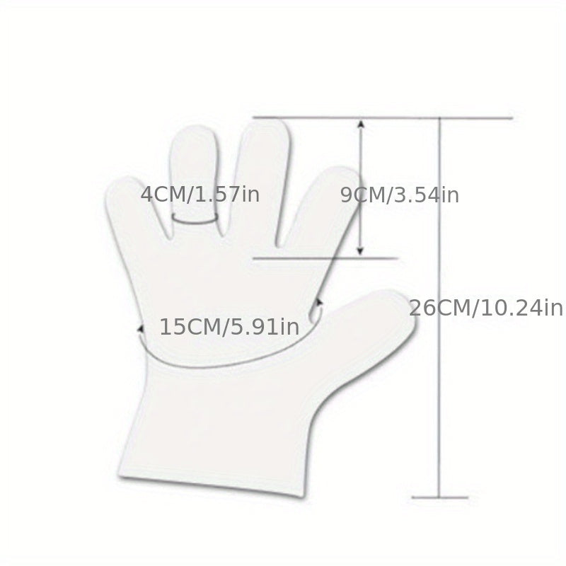 100-200 Plastic Disposable Gloves for Cooking BBQ Cleaning