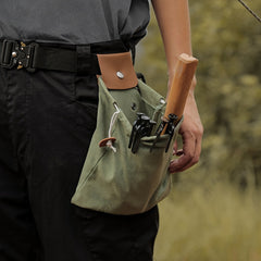 Retro Canvas Waist Bag for Outdoor Camping and Hiking