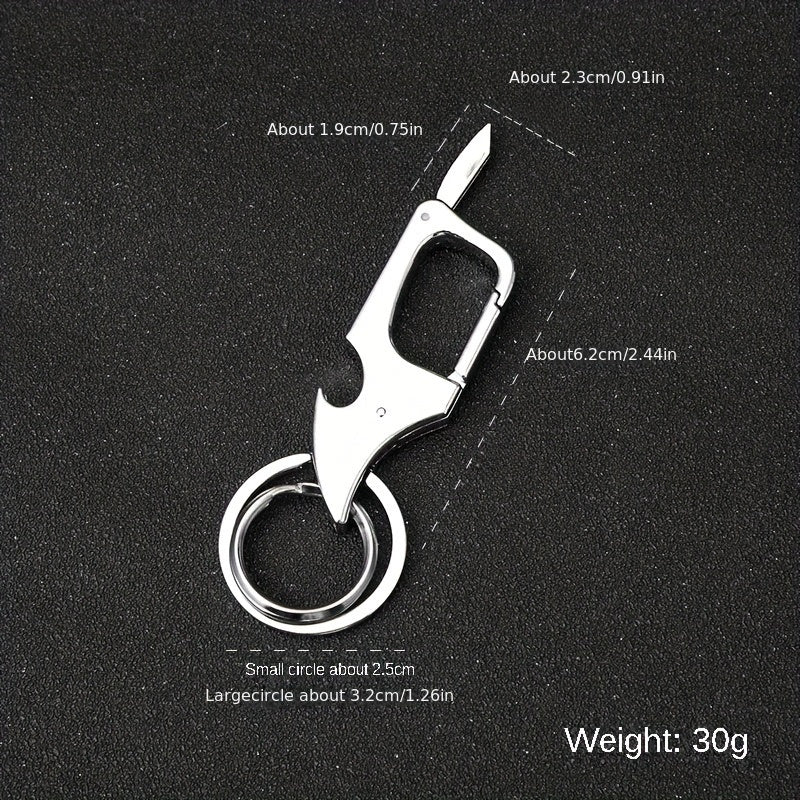 Pocket Keychain With Bottle Opener Metal Keyring Waist Hanging Buckle