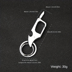 Pocket Keychain With Bottle Opener Metal Keyring Waist Hanging Buckle