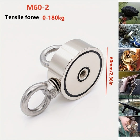 High Power Fishing Magnet with Eye Bolts for Lakes Beaches and Treasure