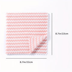 10pcs Microfiber Dish Cloths Thickened Coral Velvet Cationic Double Sided Towels