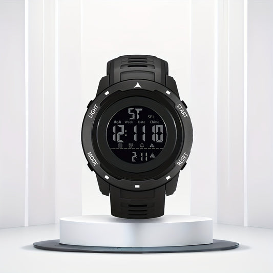 Outdoor Sports Electronic Watch With Date Week Chronograph Stopwatch