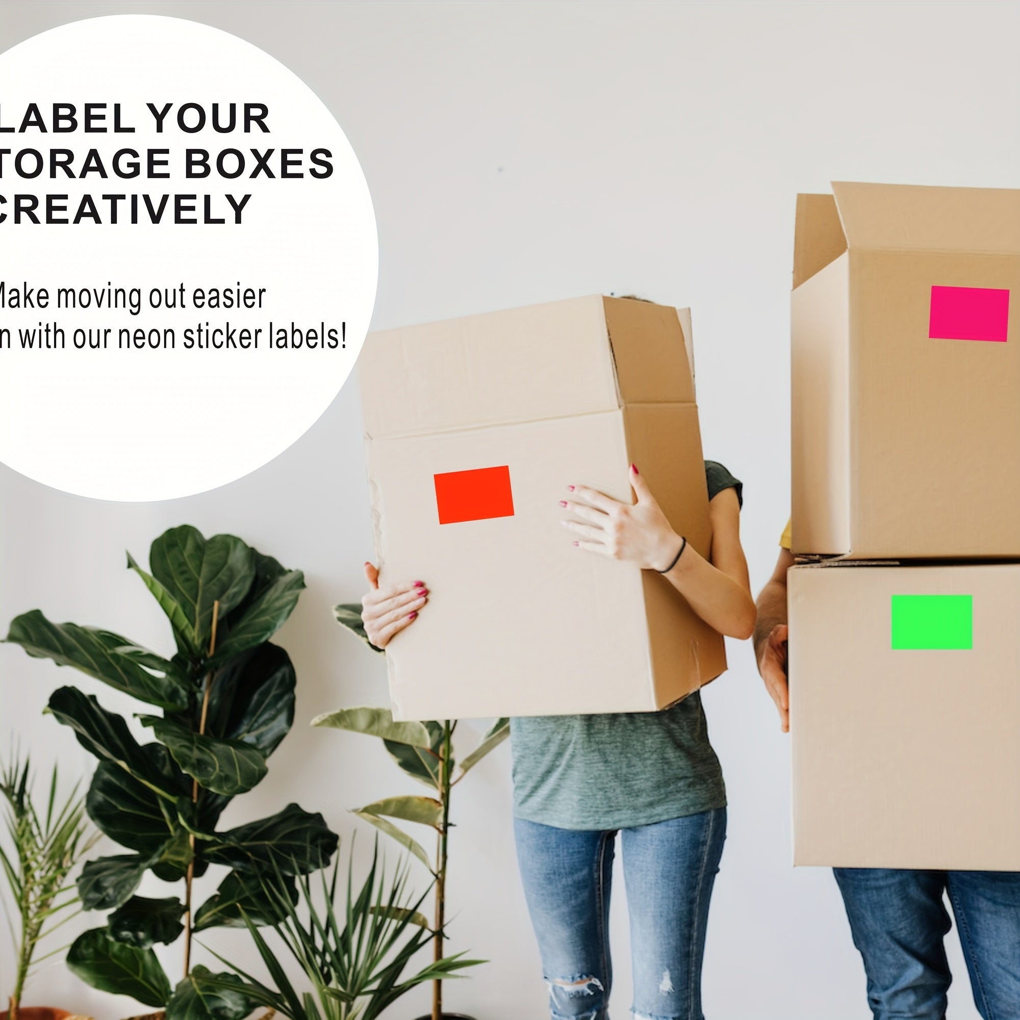 50psc 5 08 X 7 62 Cm Rectangular Inventory Labels 5 Colors
