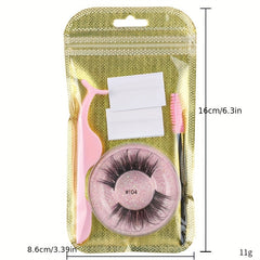 Reusable Self Adhesive Wispy Natural Eyelashes with Applicator