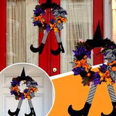 Halloween Wreath Door Hanging Skull Haunted House Decoration Ghost Horror Party