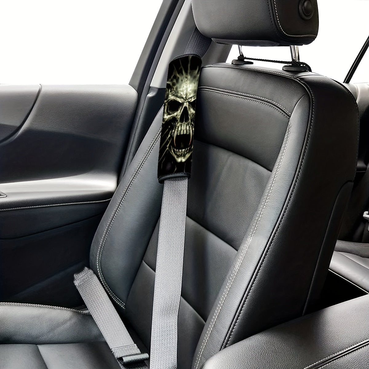 Cheekbone Skull Print Car Shoulder Cover