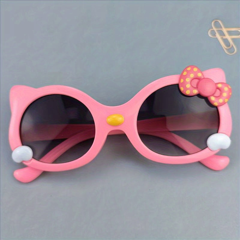 Kids Bow Cartoon Sunglasses UV Protection
