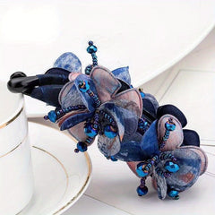 Boho Flower Hair Claw Clip Resin Banana Clip Strong Hold Ponytail Holder
