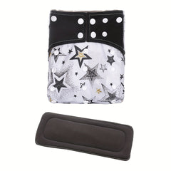 1pc Reusable Adjustable Washable Diaper + Bamboo Charcoal Insert