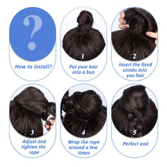 45 72 Cm Fishbone Ponytail Extensions Women Hairpieces Synthetic Ponytail