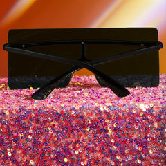 Y2K Oversized Rimless Shield Sunglasses UV400
