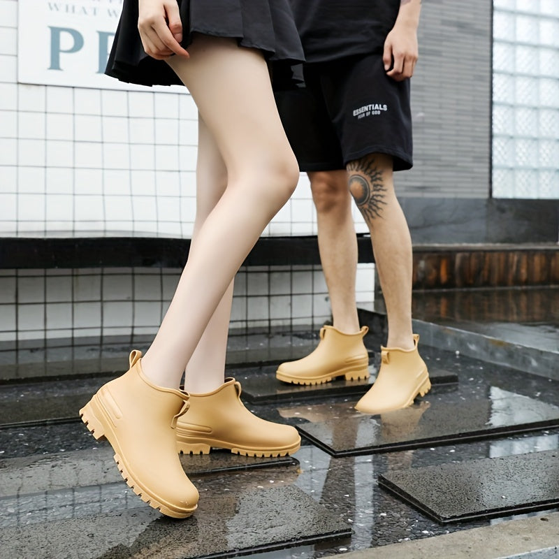 Women's Short Rain Boots Waterproof & Wear-resistant
