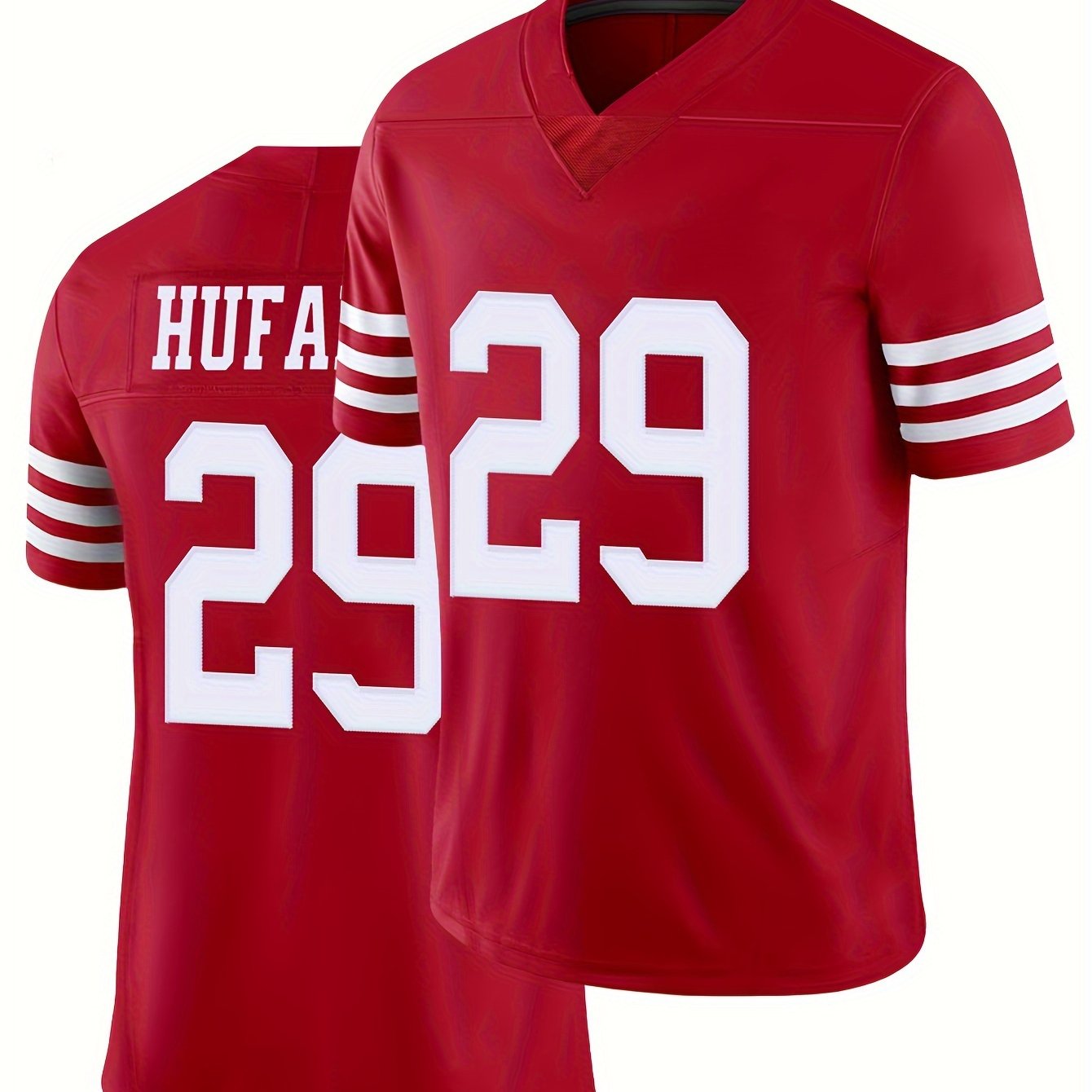 Men's Breathable Rugby Jersey Embroidered Football Shirt