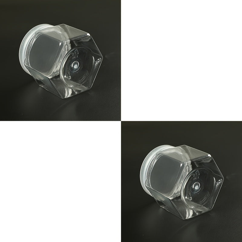 Clear Hexagonal Storage Box Plastic Sealed Jar Multipurpose Organizer Container
