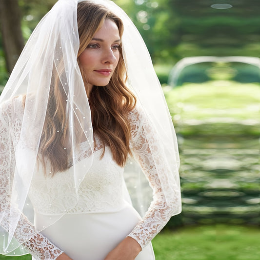 Classic Sheer Bridal Veil Lightweight Wedding Face Cover Elegant Style