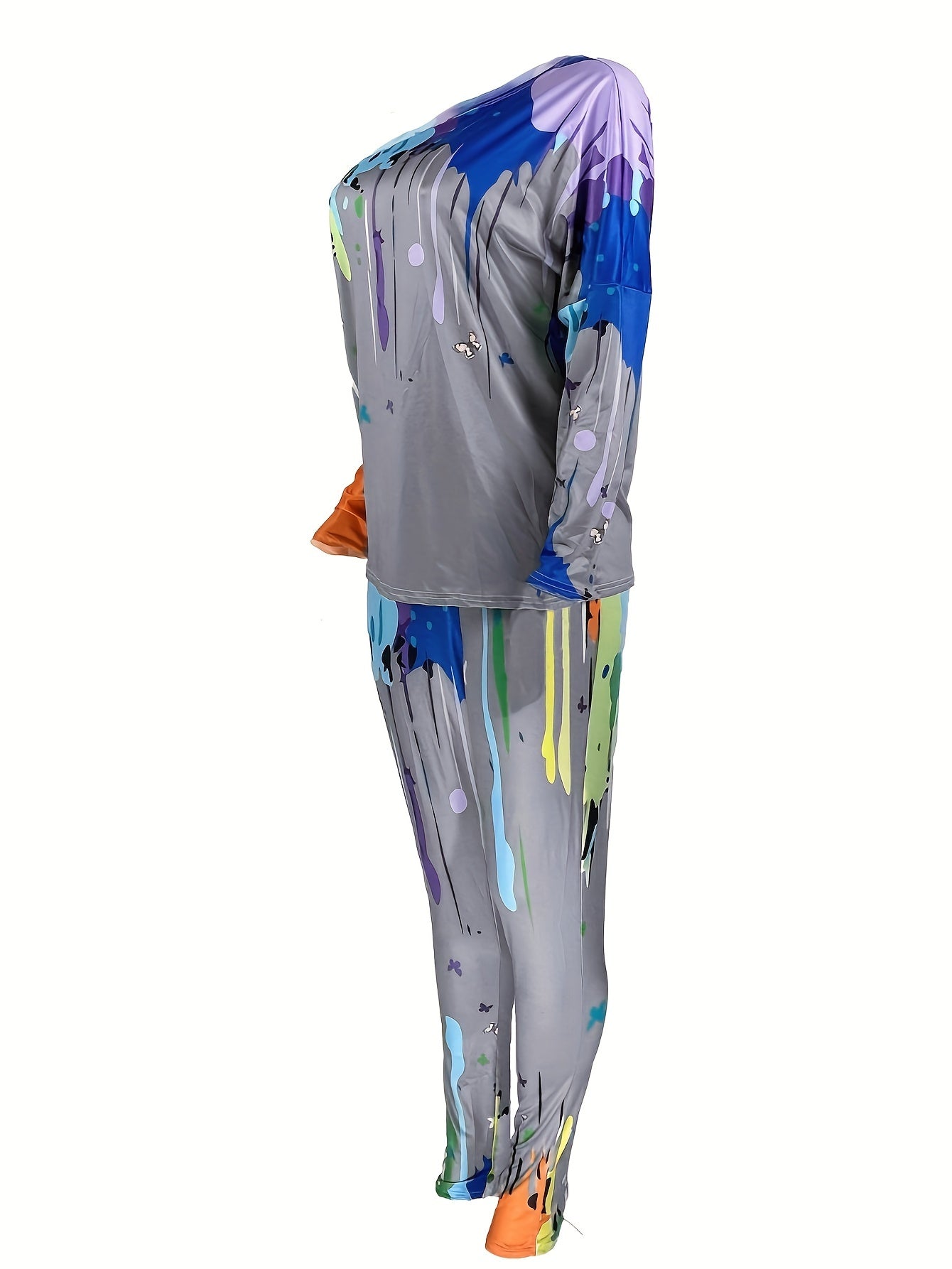  Tie Dye One Shoulder Top & Leggings Set