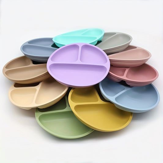 Baby's Suction Dinner Plate Silicone Tableware