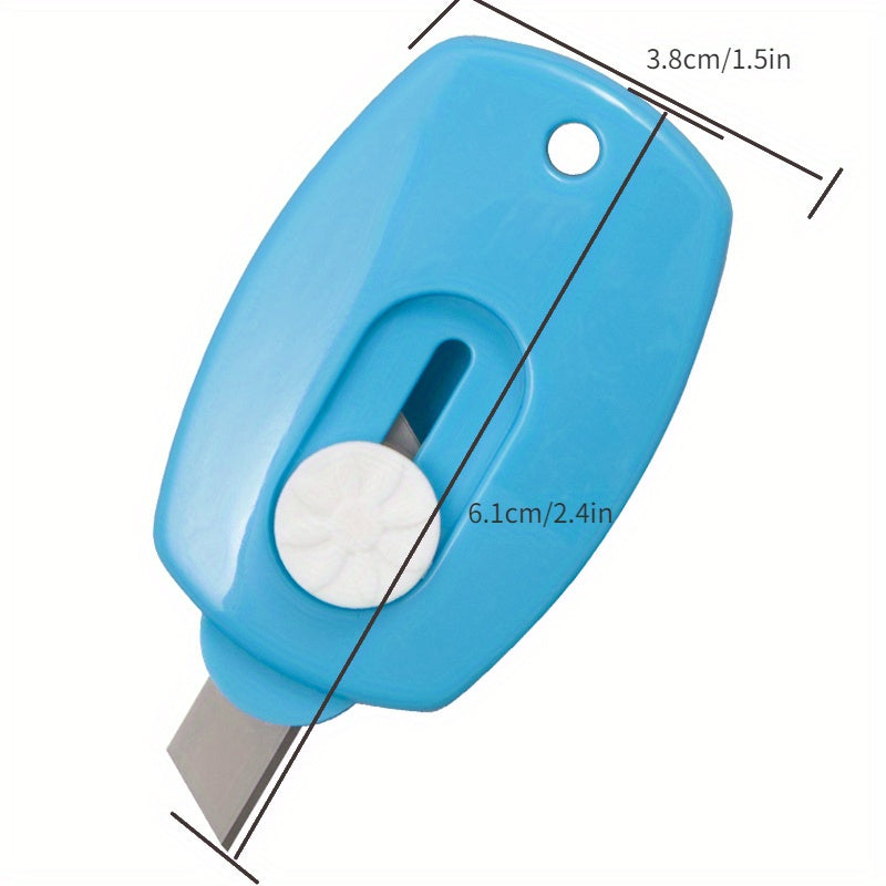 Mini Retractable Colorful Pocket Box Cutter Envelope for Office Home School DIY