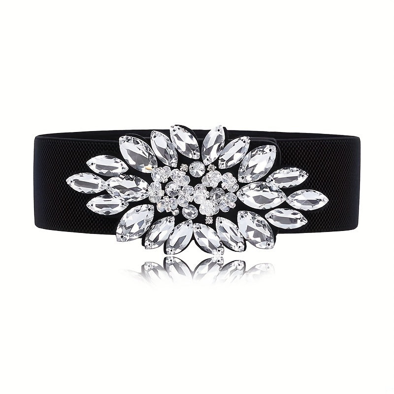 Rhinestone Elastic Band Vintage Waist Belt