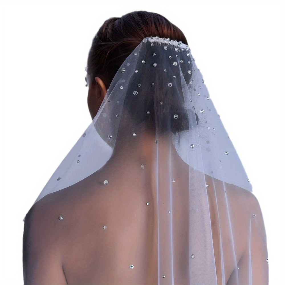 Bridal Veil with Rhinestones