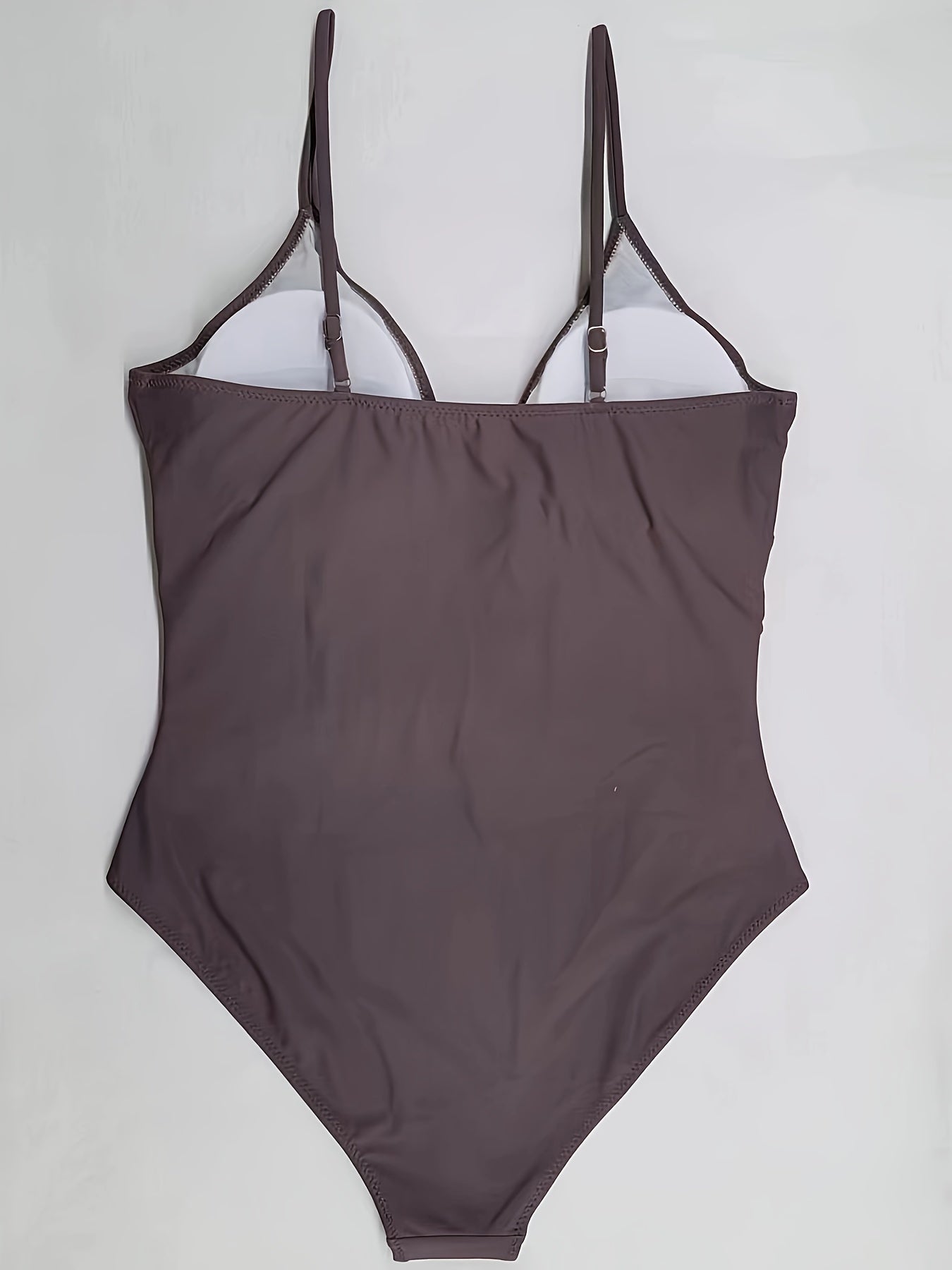  Sexy One Piece Swimsuit Ruched V Neck Tummy Control Bathing Suit