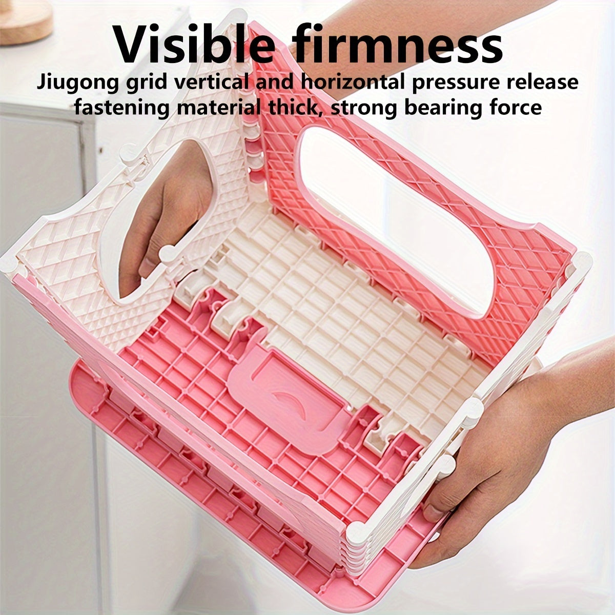 Portable Folding Stool with Handle for Bathroom Kitchen