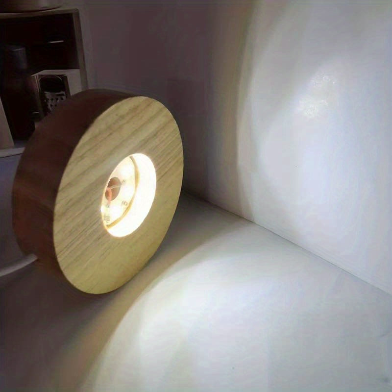 8cm Square/Round Wooden LED Lighted Base for Resin Molds Display