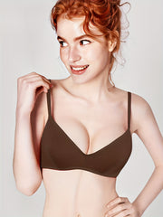 Solid Wireless Bra Comfy & Breathable Skin friendly Bra Women's Lingerie