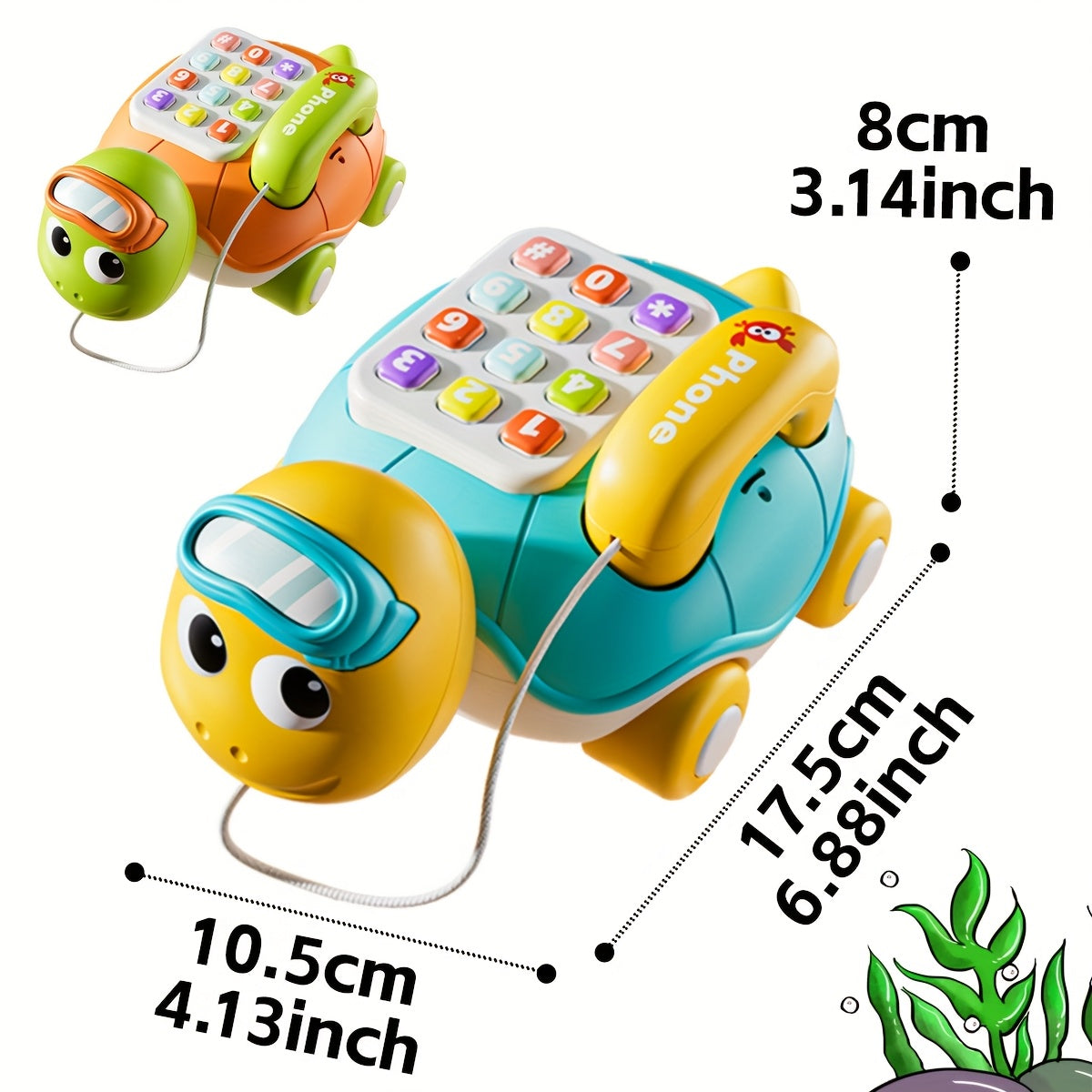 Baby Multifunctional Toy Music Turtle Telephone