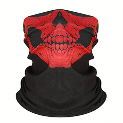 Skull Print Face Mask Windproof Dustproof Outdoor Riding Hood