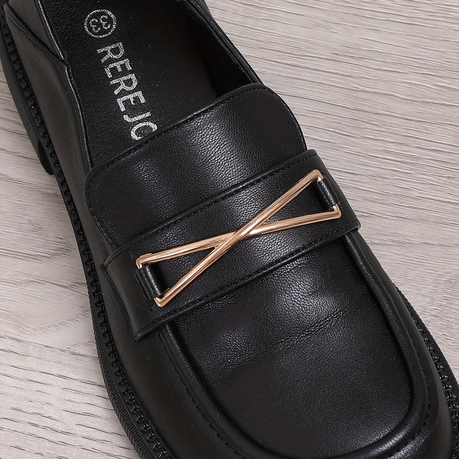 Geometric Decor Loafers Retro Slip-On Oxford Shoes