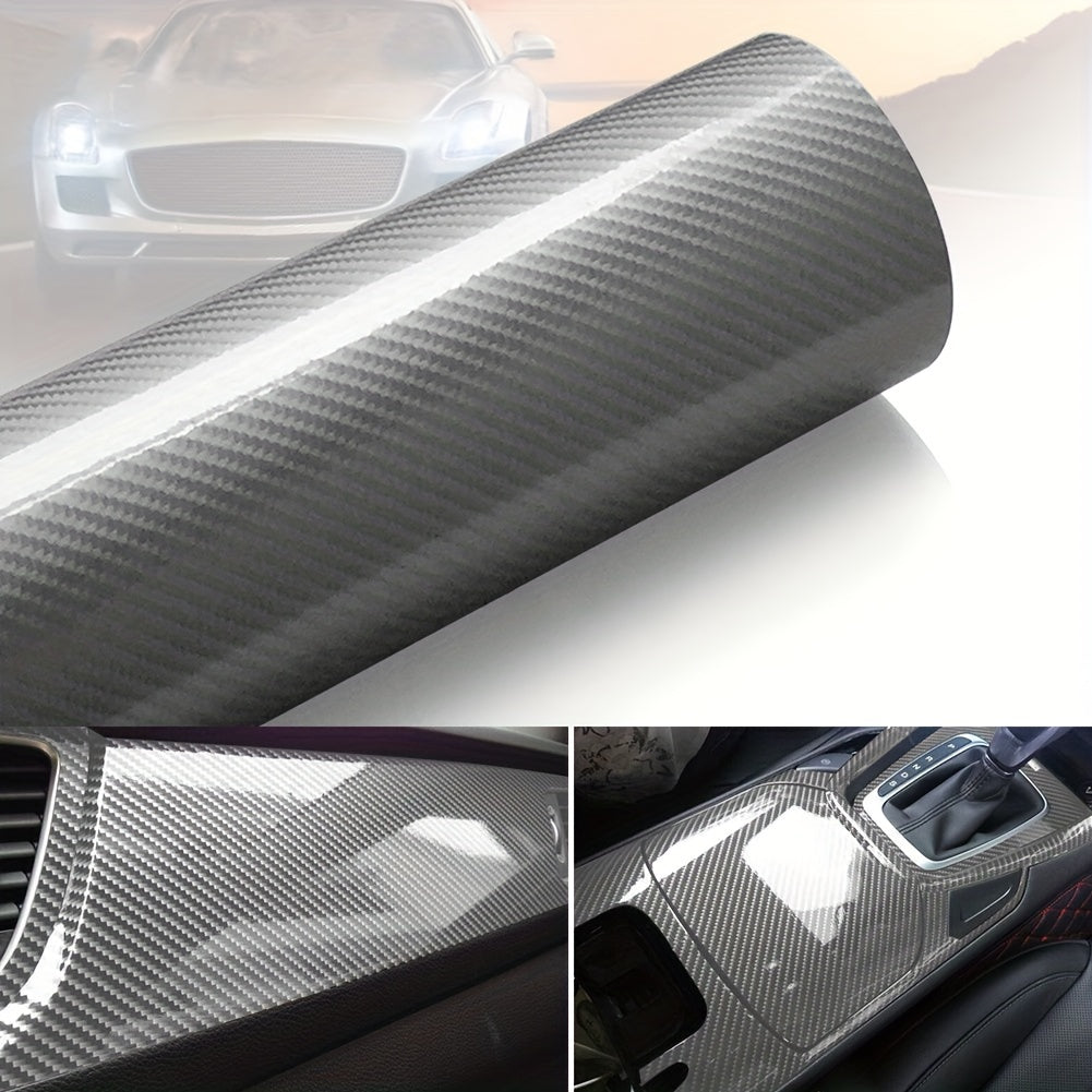 High Glossy 5D Carbon Fiber Wrapping Vinyl Film Motorcycle Tablet Stickers