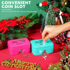 Key Lock Secure Piggy Bank for Coins and Bills Durable Construction