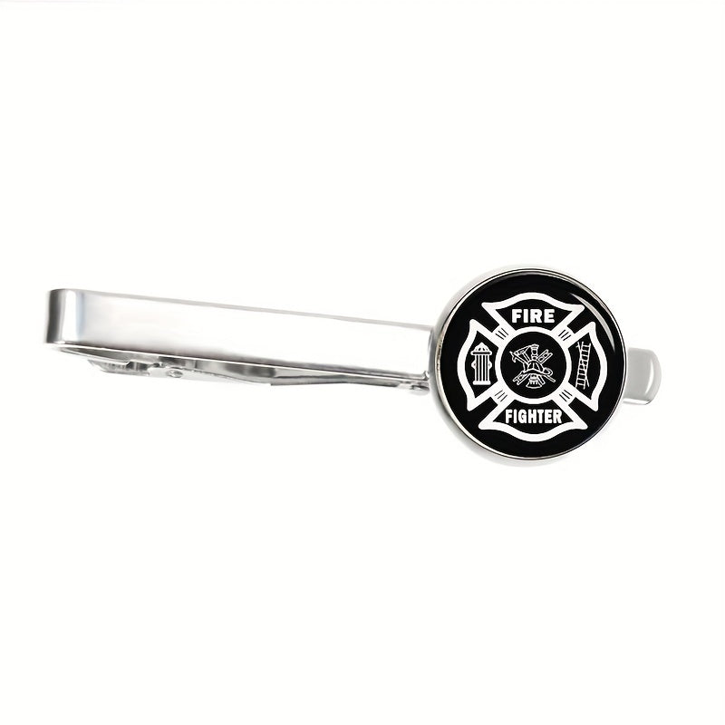 Vintage Alloy Fire Dept Tie Clip