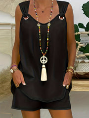 V Neck Sleeveless Tank Top & Shorts Set for Summer