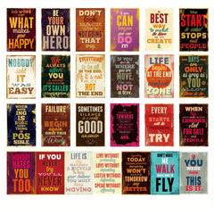 25pcs Vintage Motivational Cards for Students to Inspire & Encourage Daily