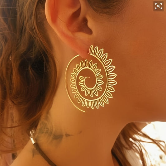 Leaf Spiral Personality Earrings
