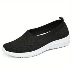Women's Mesh Breathable Slip On Canvas Sneakers Low Top Shoes