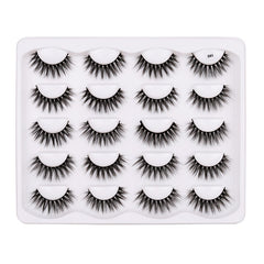 Vegan Natural Plant Fiber False Eyelashes Curly Full Cat Eye Faux Mink Lashes