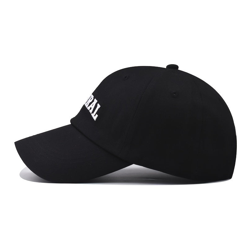 Lettered Embroidered Baseball Cap Adjustable Cotton Dad Hat Strapback Cap