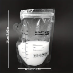 30Pcs Pack 6.8oz Breast Milk Storage Bags High & Safe