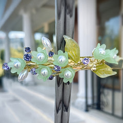 Lily of the Valley Hairpin Spring Clip Leaf Flower Headwear